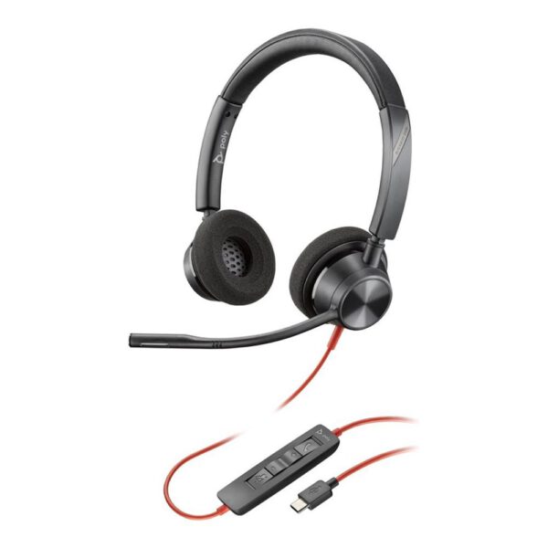 *Auriculares poly blackwire 3320 stereo negro