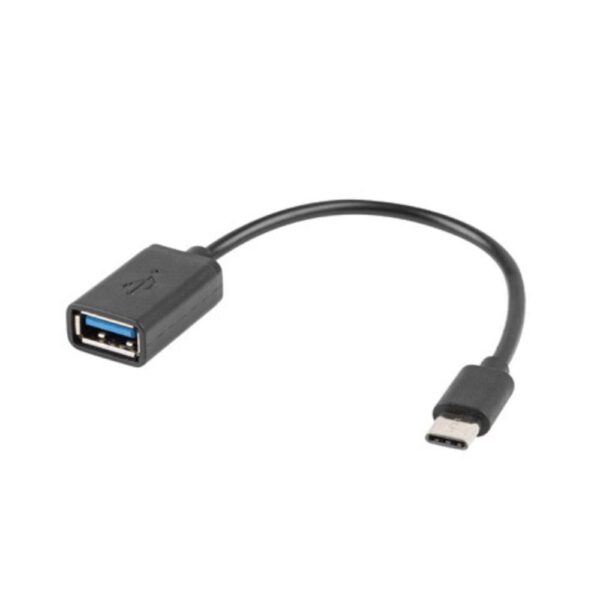 *Adaptador usb tipo c a usb tipo a lanberg 15cm -  macho - hembra -  negro