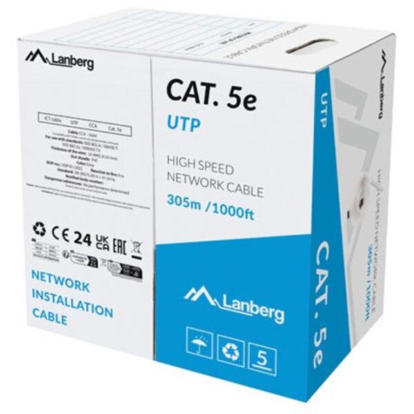 *Bobina 1gb - s lanberg u - utp rj45 solido cca 305m gris