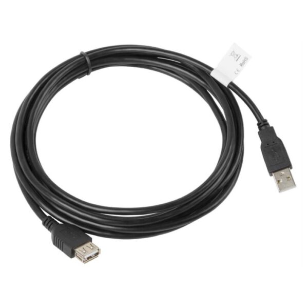 *Cable alargador lanberg usb 2.0 macho - hembra -  3m - negro