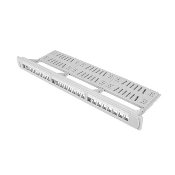 *Patch panel lanberg 24 puertos 1u rack 19 pulgadas organizador modulos keystone gris