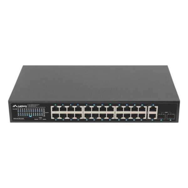 *Switch lanberg 24 puertos 1gb poe+ - 2x sfp 2x gbit ethernet 360w rack 19 pulgadas