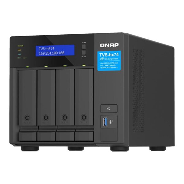 *Servidor nas qnap tvs - h474 4 bahias 8gb gigabit ethernet