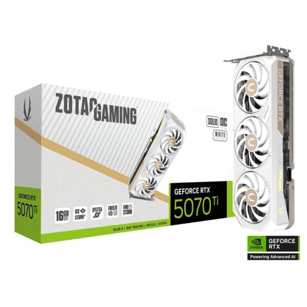 *Tarjeta grafica zotac gaming 5070 ti solid core oc white edition 16gb gddr7