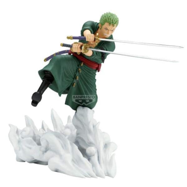 *Figura banpresto one piece senkozekkei roronoa zoro egghead ver. 15cm