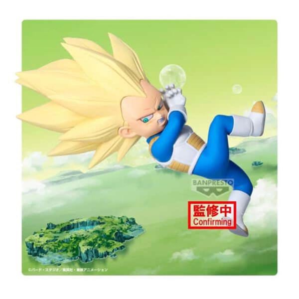 *Figura banpresto dragon ball daima super saiyan 3 vegeta mini con panel 13cm