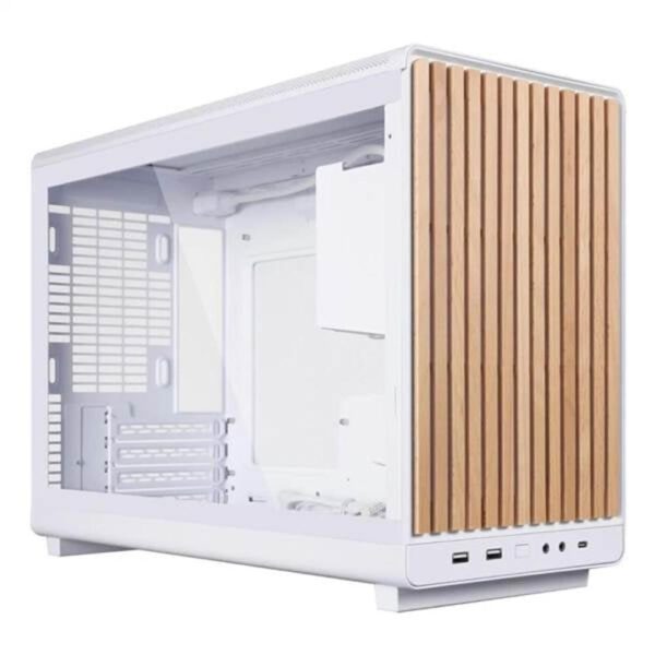 *Caja ordenador gaming lian li a3 matx cristal templado madera blanca