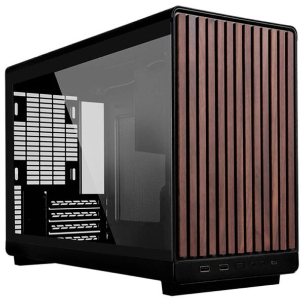 *Caja ordenador gaming lian li a3 matx cristal templado madera negra