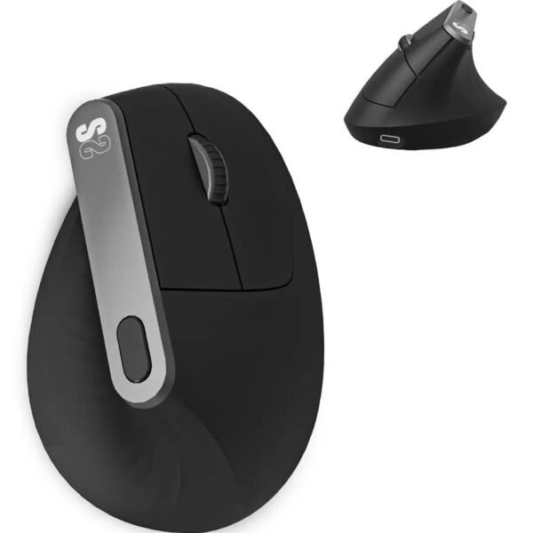 *Raton inalambrico subblim vertical ergo dual mouse battery negro