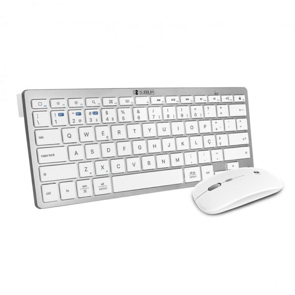 *Teclado + raton subblim combo plata portugues