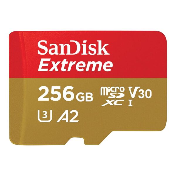 *Tarjeta memoria micro secure digital 256gb sandisk extreme clase 10 uhs - i u3 + adaptador