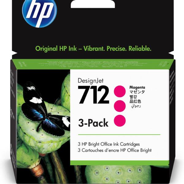 *Pack 3 cartuchos hp 712 designjet t200 - t600 magenta