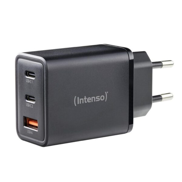*Cargador de pared intenso gan w65acc 2x usb tipo c 1x usb tipo a negro