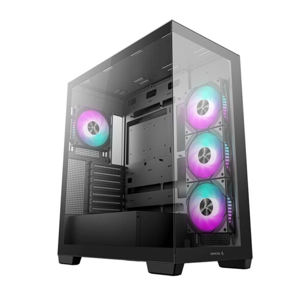 *Caja ordenador gaming deepcool cg580 4f atx rgb cristal templado negra