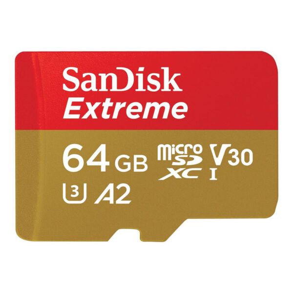*Tarjeta memoria micro secure digital 64gb sandisk extreme clase 10 uhs - i u3 + adaptador