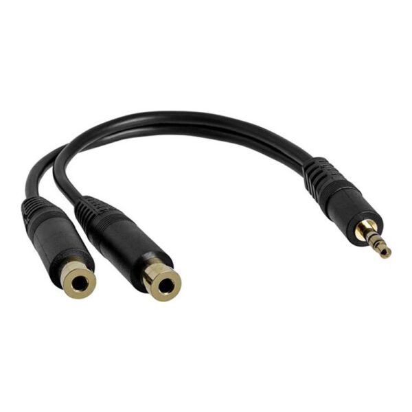 *Cable mini jack 3.5mm startech 0.15m -  macho - hembra -  negro