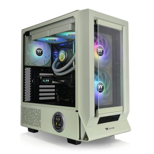 *Caja ordenador gaming thermaltake ceres 350 mx atx argb cristal templado verde