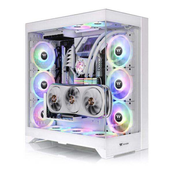 *Caja ordenador gaming thermaltake cte e600 mx atx cristal templado blanca
