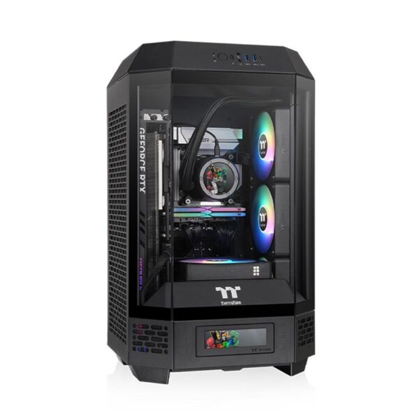 *Caja ordenador gaming thermaltake tower 250 mini - itx cristal templado negra