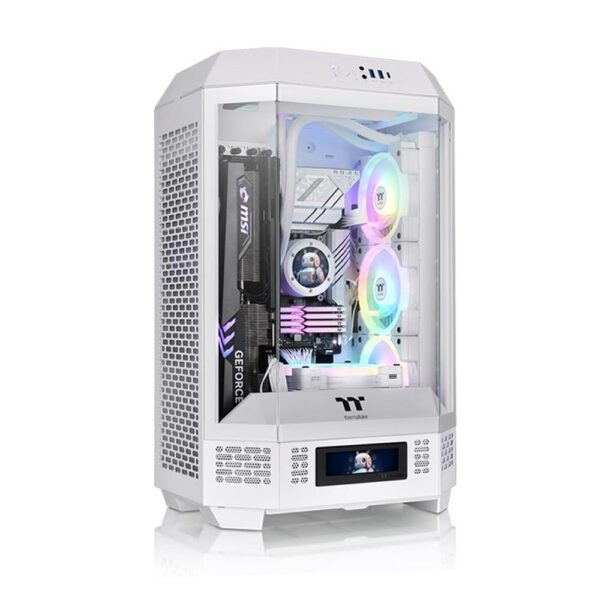*Caja ordenador gaming thermaltake the tower t300 matx cristal templado blanca