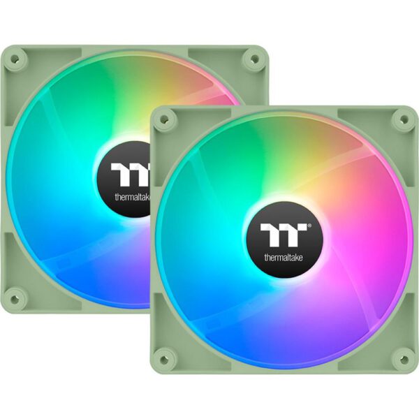 *Ventilador caja inverso thermaltake ct120 argb 2x 120mm verde matcha