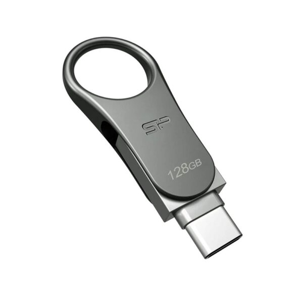*Memoria usb 3.2 - usb tipo c silicon power c80 128gb dual metalico
