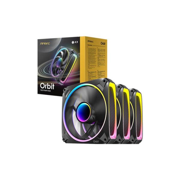 *Ventilador cpu antec orbit argb 3x 120mm negro