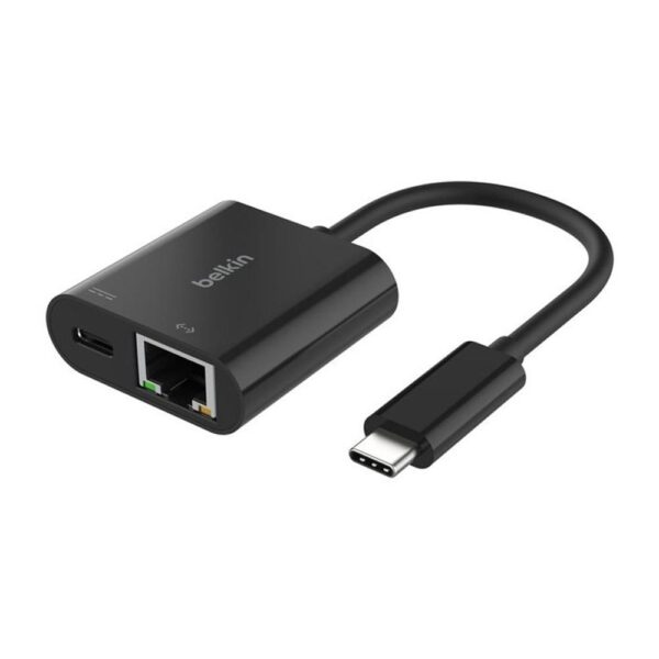 *Adaptador usb tipo c a usb tipo c - rj45 belkin macho - hembra - negro