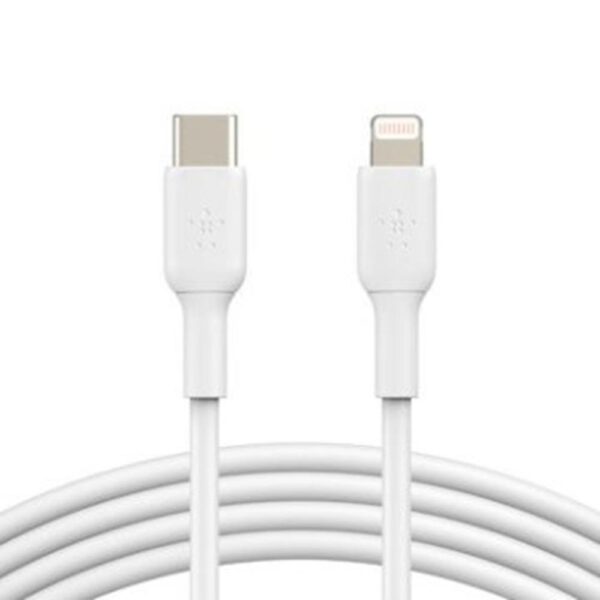 *Cable lightning a usb tipo c belkin 1m -  macho - macho -  blanco