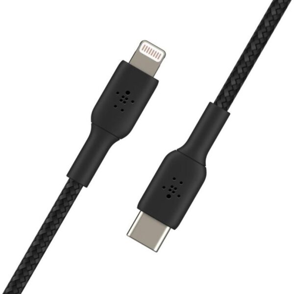 *Cable lightning a usb tipo c belkin 1m -  macho - macho -  negro