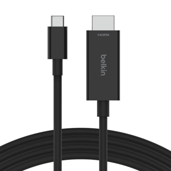 *Cable usb tipo c a hdmi belkin 2m -  macho - macho -  negro