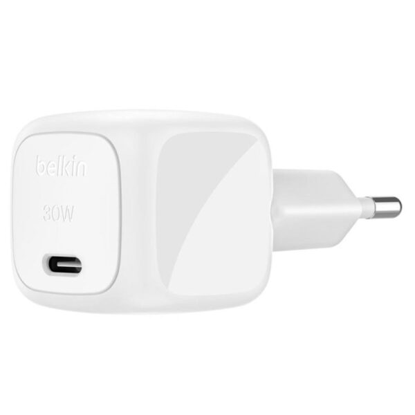 *Cargador de pared belkin wca008kqwh 30w usb tipo c blanco