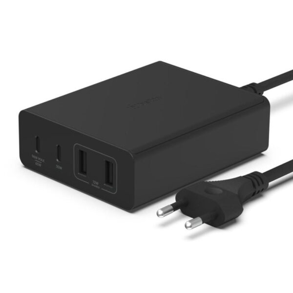 *Cargador de pared belkin wch010vfbk 108w 2x usb tipo c 2x usb tipo a negro