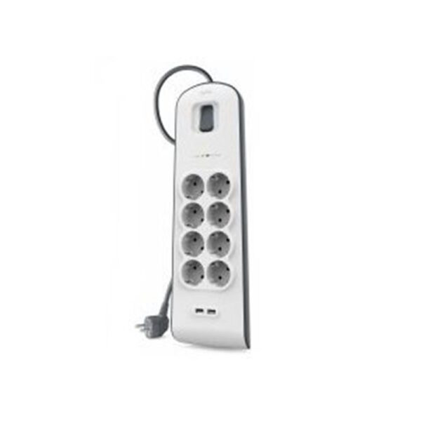 *Regleta alimentacion belkin bsv804vf2m - v2 8 tomas con proteccion 2x usb tipo a interruptor color blanco