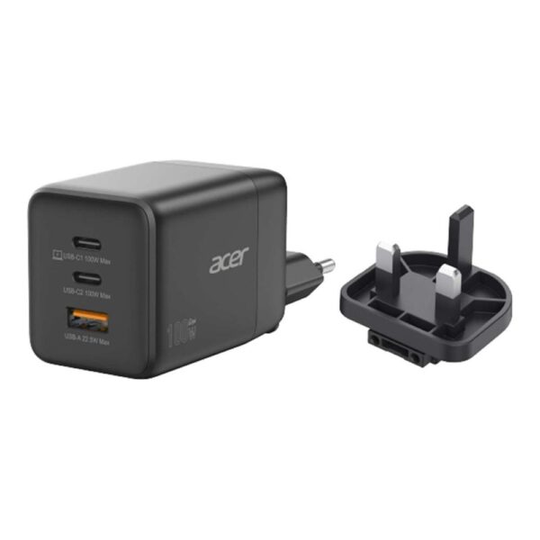 *Cargador de pared acer 100w 2x usb tipo c 1x usb tipo a