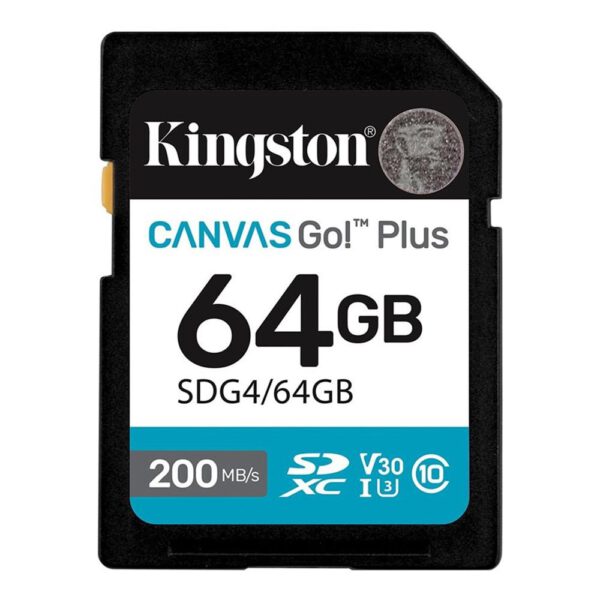 *Tarjeta memoria sdxc 64gb kingston canvas go! plus uhs - i clase 10