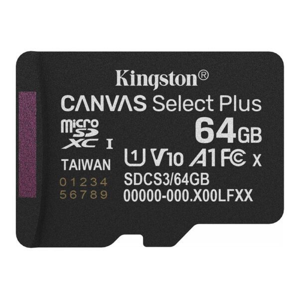 *Tarjeta memoria micro secure digital sdxc 64gb kingston canvas select plus clase 10 uhs - 1