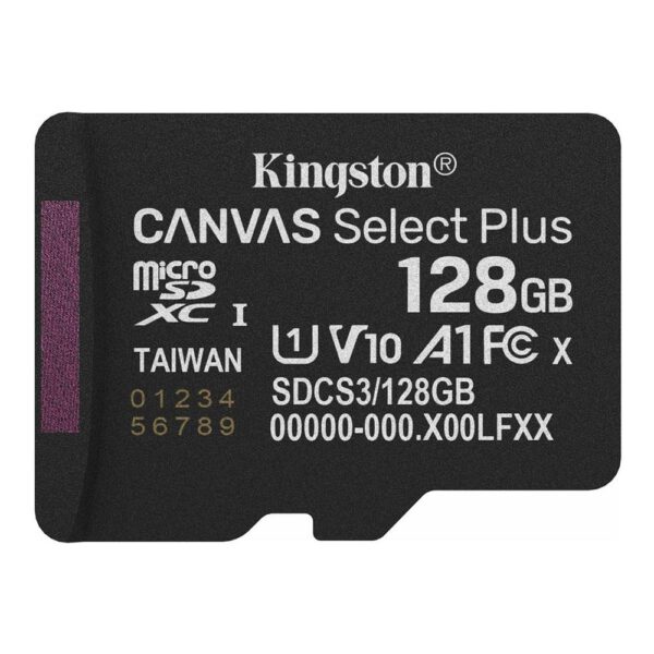 *Tarjeta memoria micro secure digital sdxc 128gb kingston canvas select plus clase 10 uhs - 1