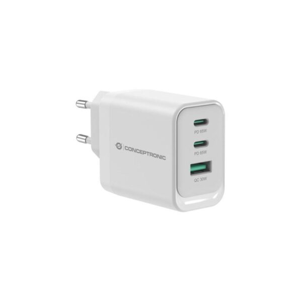 *Cargador de pared conceptronic althea21w65 65w 2x usb tipo c 1x usb tipo a blanco