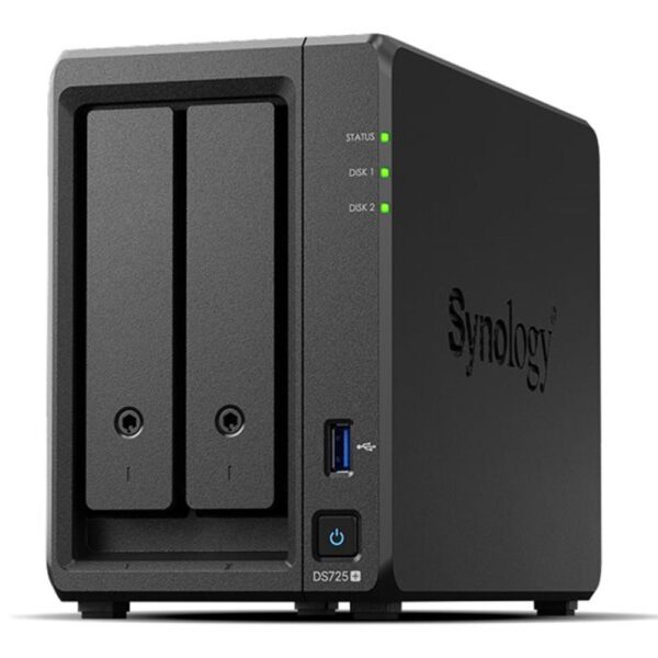 *Servidor nas synology disk station ds725+ 4gb 2 bahias gigabit ethernet