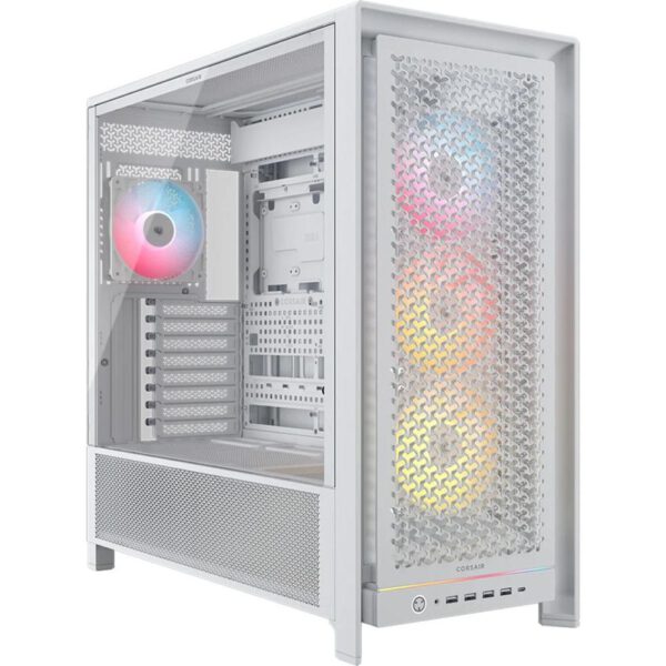 *Caja ordenador gaming corsair frame 5000d rs atx argb cristal templado blanco
