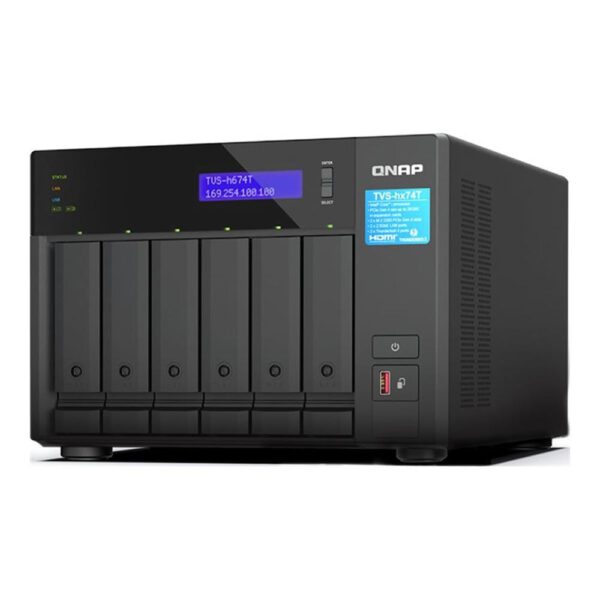 *Servidor nas qnap tvs - h674t 6 bahias 32gb gigabit ethernet