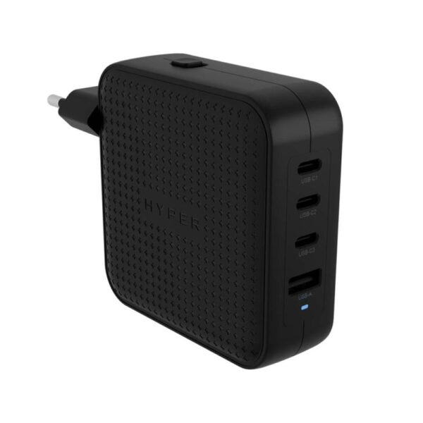 *Cargador de pared hyper travel charger 100w 3x usb tipo c 1x usb tipo a negro
