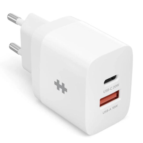 *Cargador hyper juice 20w 1x usb tipo a 1x usb tipo c blanco