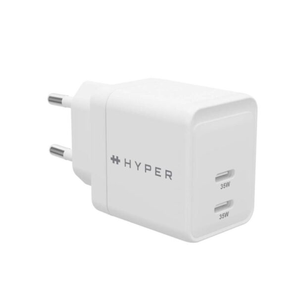 *Cargador hyper 35w 2x usb tipo c blanco