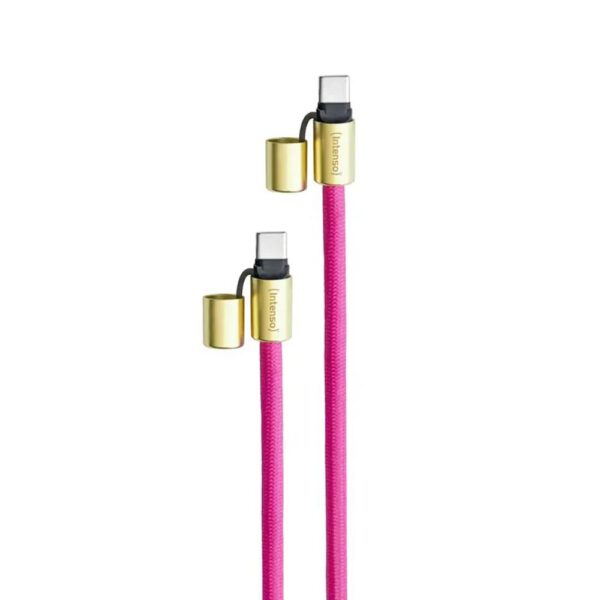 *Cable usb tipo c intenso 1.65m -  macho - macho -  rosa