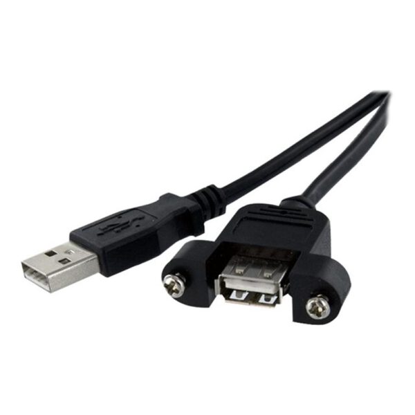 *Cable usb 2.0 startech 0.30m -  macho - hembra -  negro