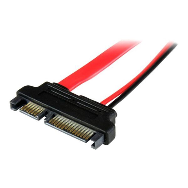 *Cable sata startech 0.15m -  macho - hembra -  rojo