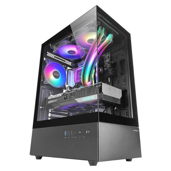 *Caja ordenador mars gaming mcxo atx frgb cristal templado negra