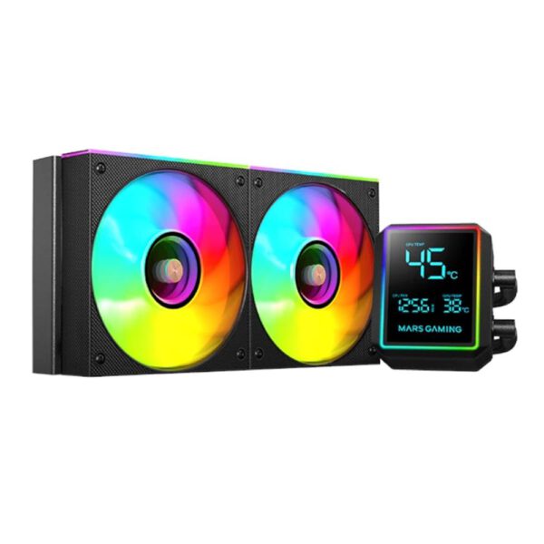 *Kit refrigeracion liquida mars gaming mllcdpro240 aio argb 2x 120mm negra